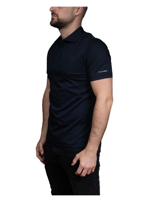 Male blue polo shirt PEOPLE OF SHIBUYA | MALE|PM444JERSEY-790